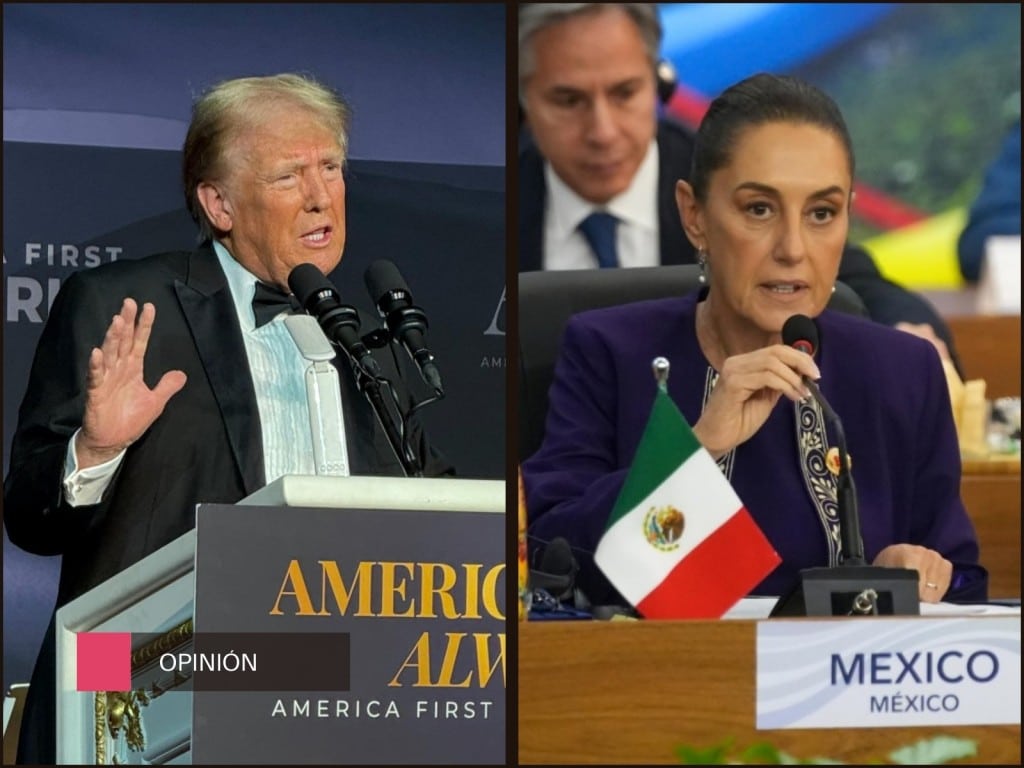 Donald Trump, presidente electo de Estados Unidos, y Claudia Sheinbaum, presidenta de México