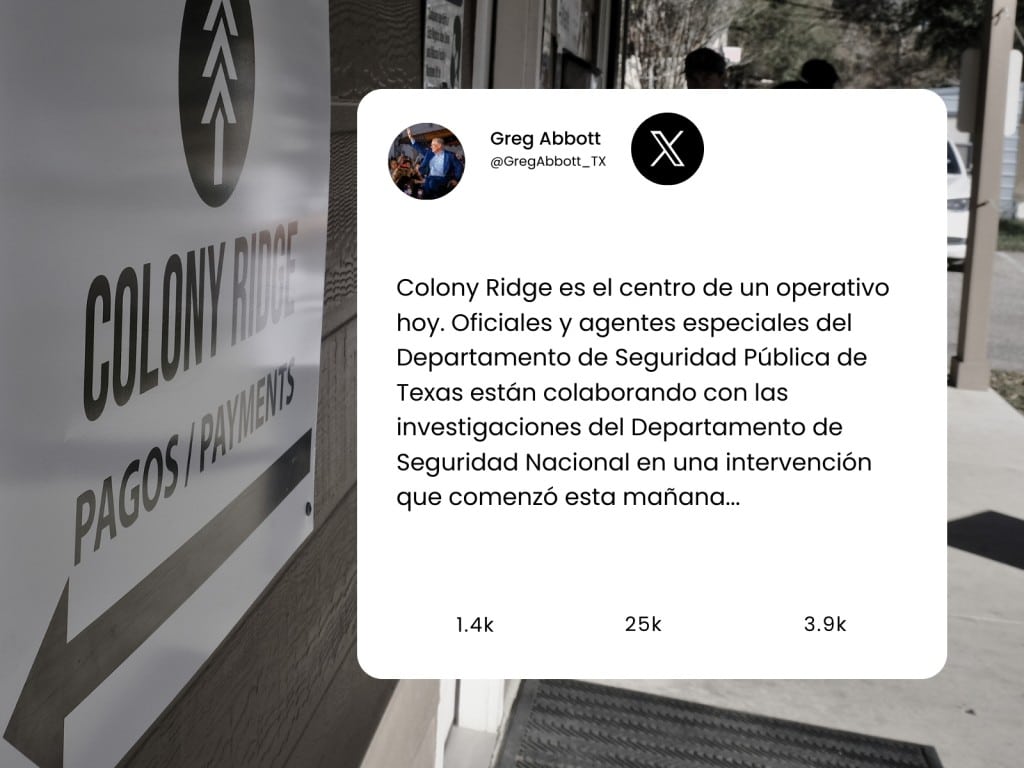 Imagen del tweet del gobernador de Texas, Greg Abbott