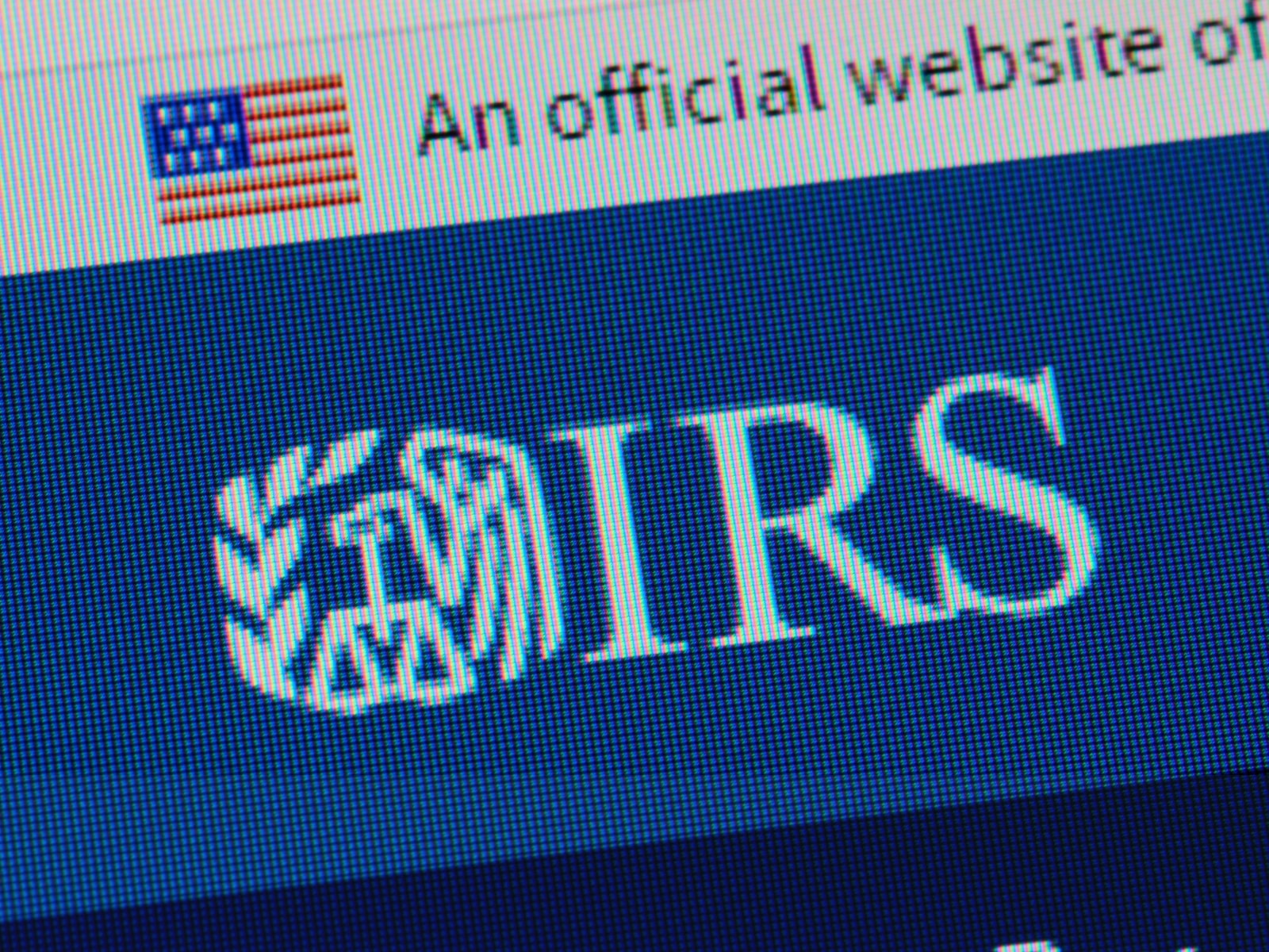 Imagen de la página web del IRS.