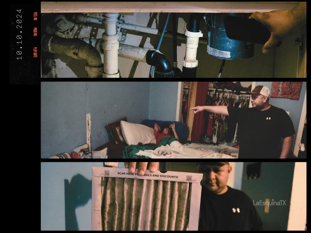 Malas condiciones en las que viven una pareja y sus hijos en un apartamento en MacArthur Park, en Houston.