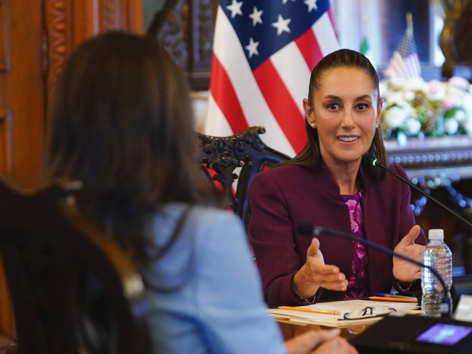 Reunión entre Claudia Sheinbaum y Kristi Noem, secretaría de del Departamento de Seguridad Nacional de Estados Unidos