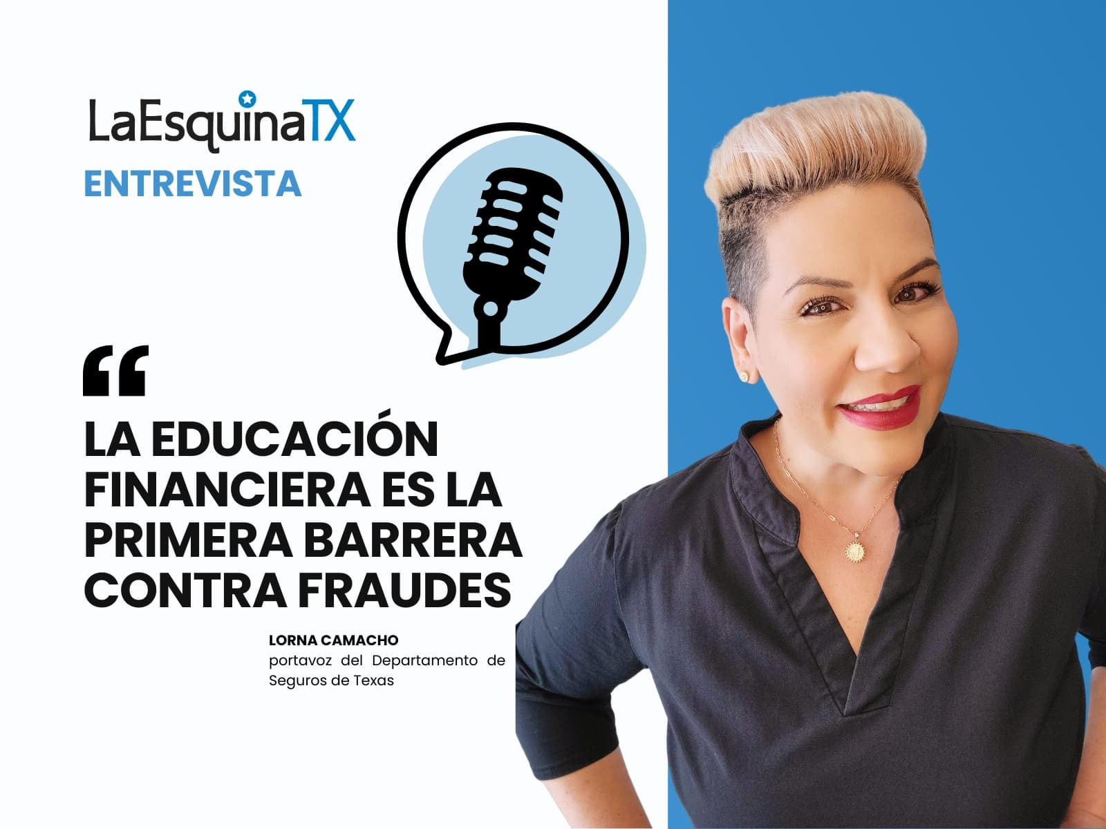 Lorna Camacho, portavoz del Departamento de Seguros de Texas.